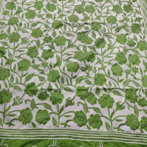 kantha Stich On Tussar Saree 6