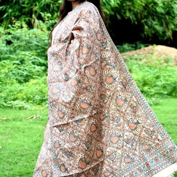 Tussar kantha Stich Work