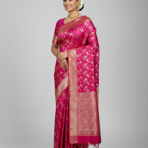 Exclusive new banarasi mashroo silk saree with goldenzari weaved