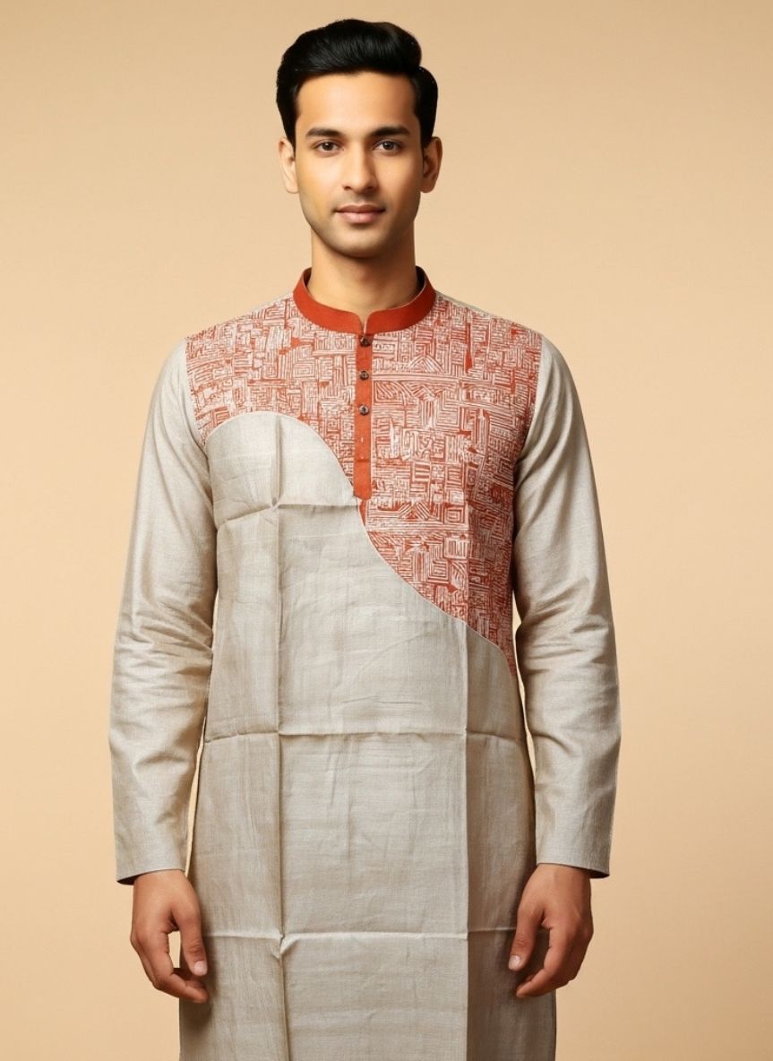 Pure Tussar Panjabi 2 11