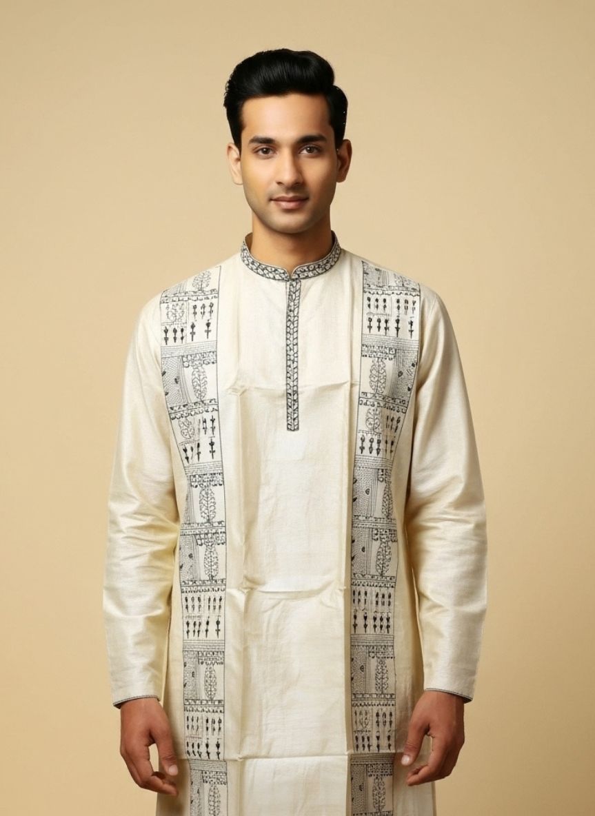 Pure Tussar Panjabi 2 12