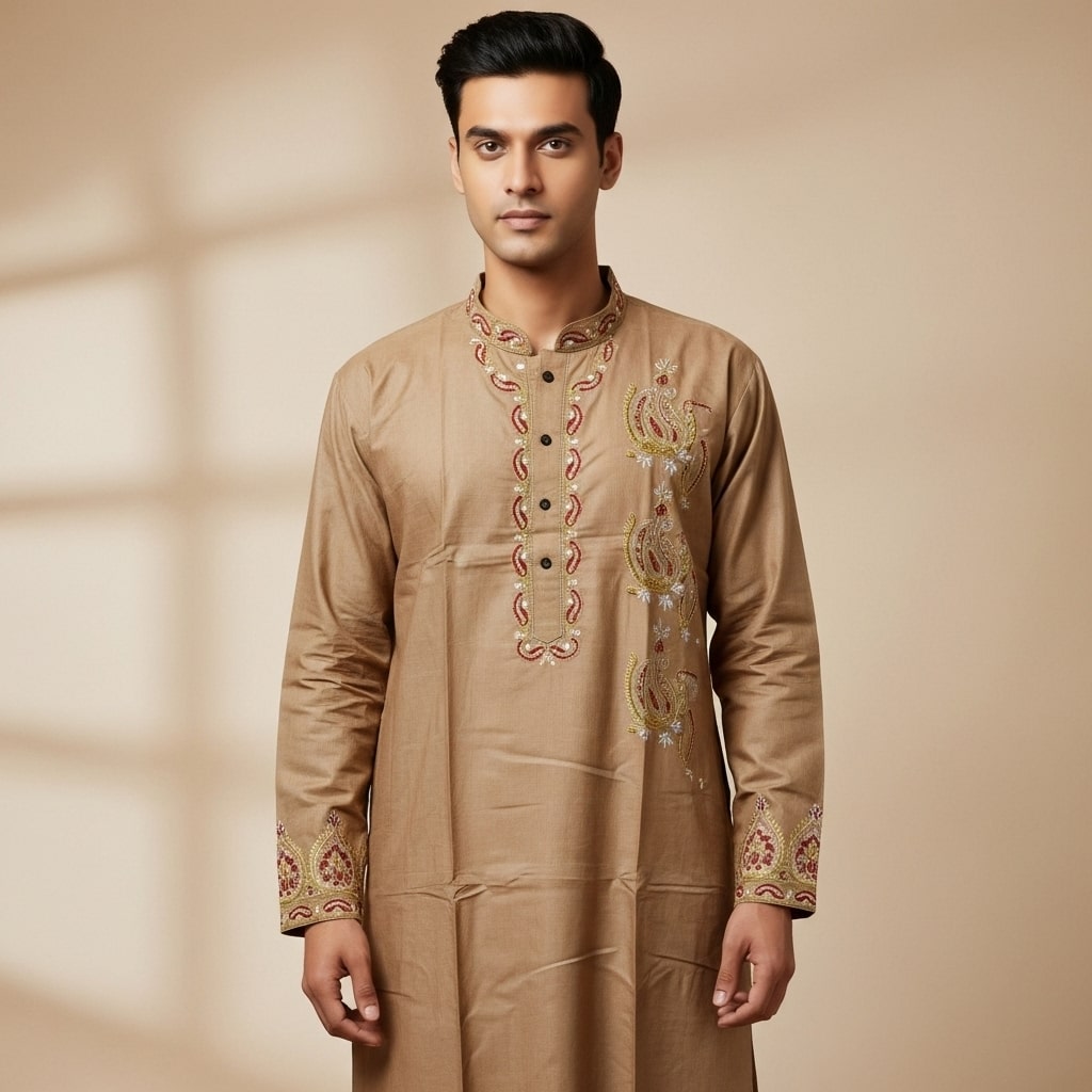 Pure Tussar Panjabi 3 012