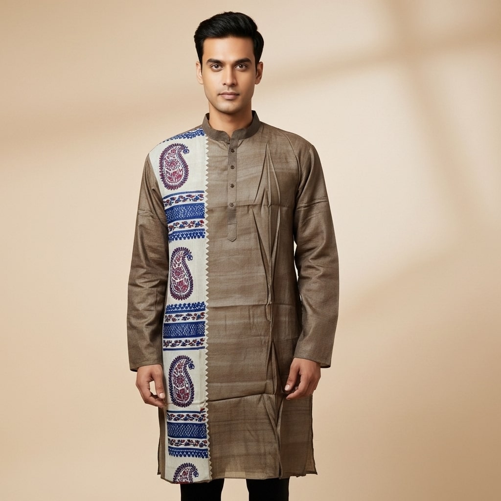 Pure Tussar Panjabi 3 013