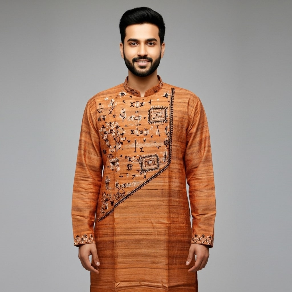 Pure Tussar Panjabi 3 02