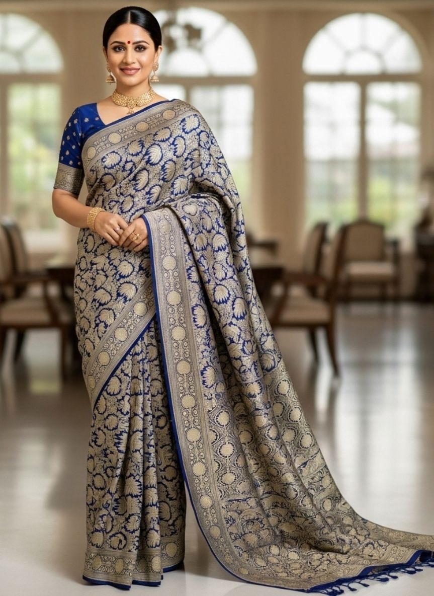 Pure katan hand wooven banarashee 3