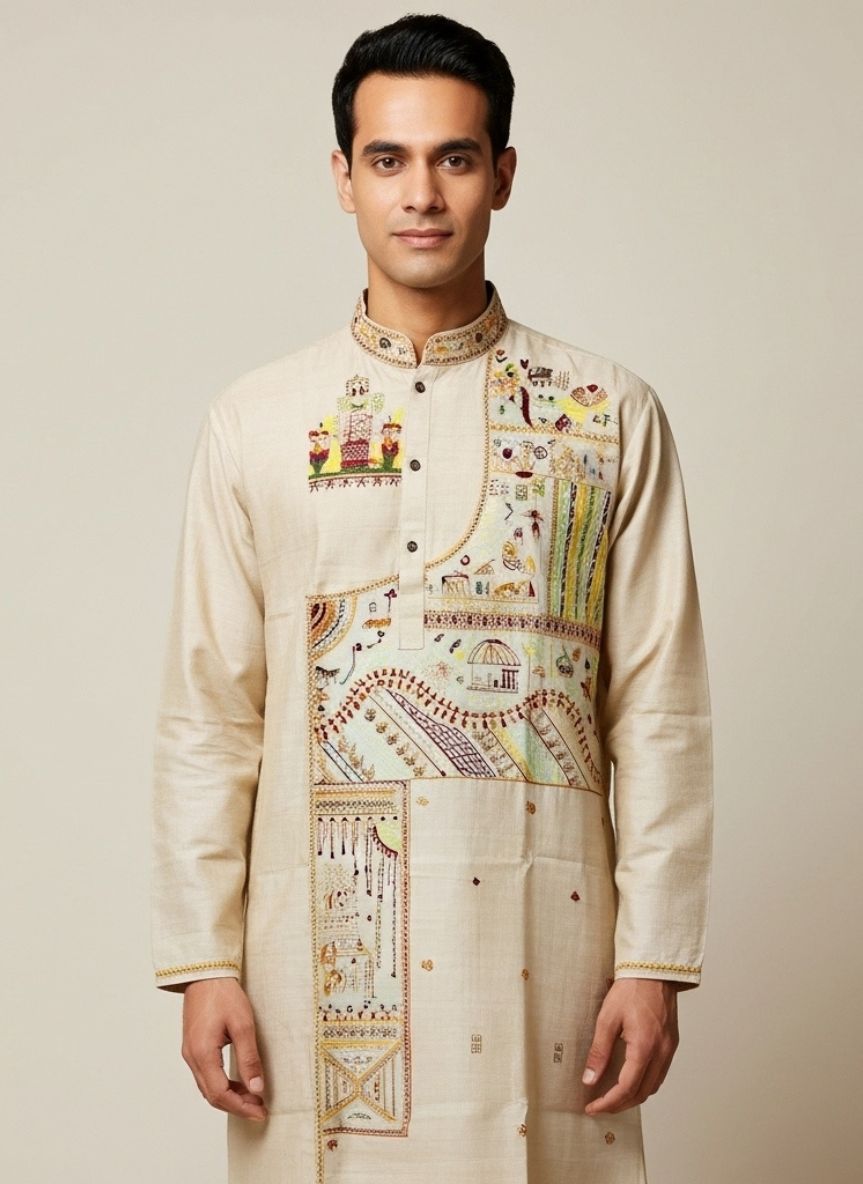 Pure Tussar Panjabi 2 4