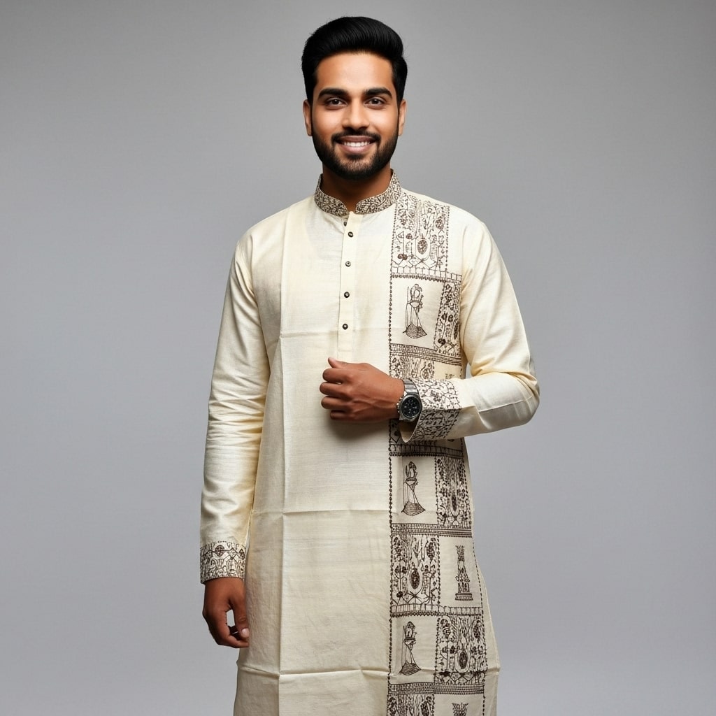 Pure Tussar Panjabi 3 04