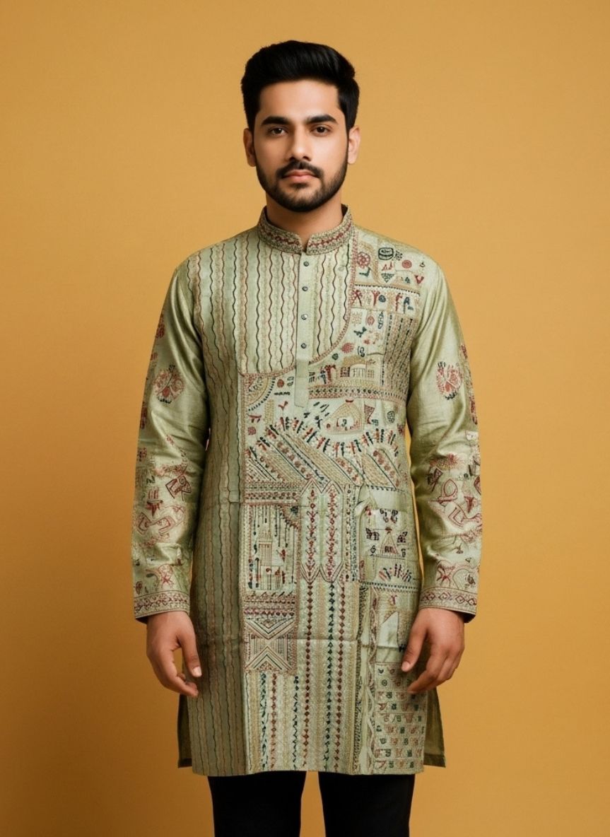 Pure Tussar Panjabi 2 7