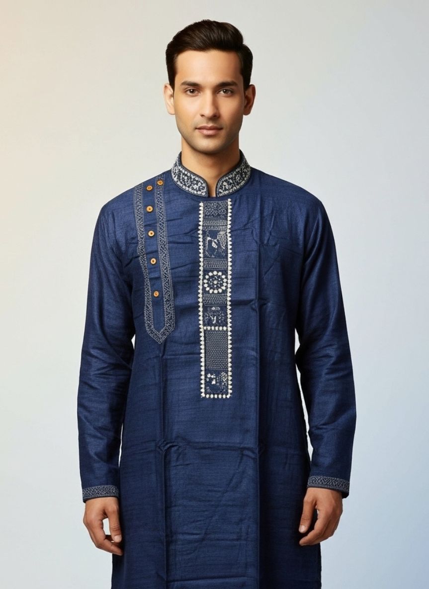 Pure Tussar Panjabi 2 8