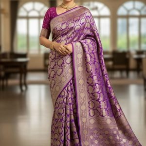 Pure katan hand wooven banarashee 9