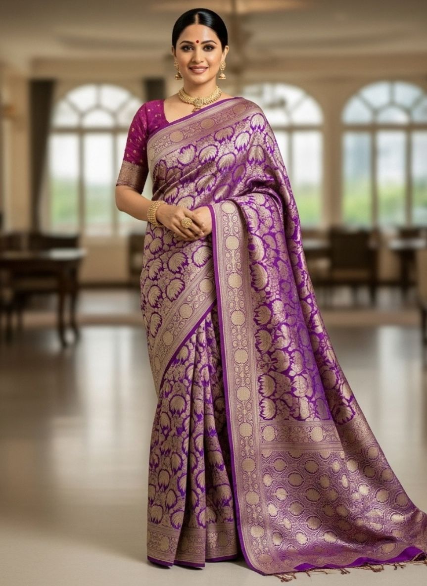 Pure katan hand wooven banarashee 9